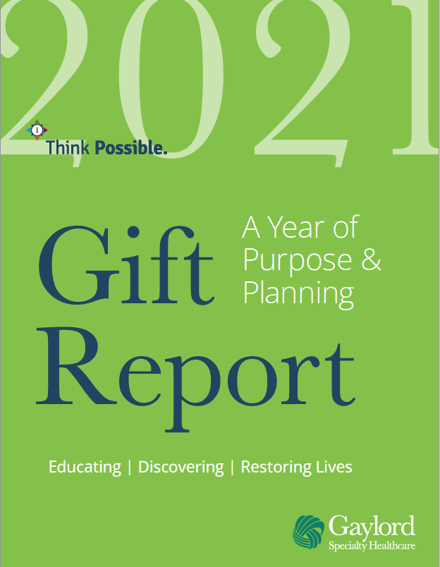 2021 Gift Report Cover